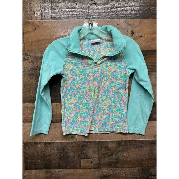 Columbia Youth Girl's 1/4 Zip‎ Fleece Jacket Size Small (7/8) - Picture 1 of 4